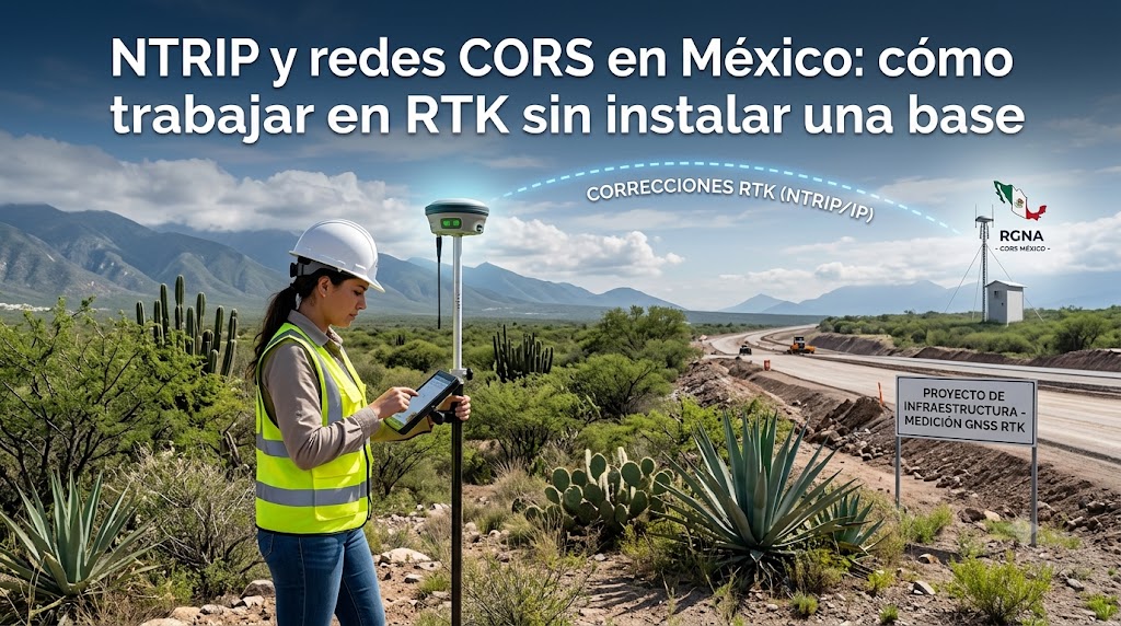NTRIP redes CORS México topografía GNSS