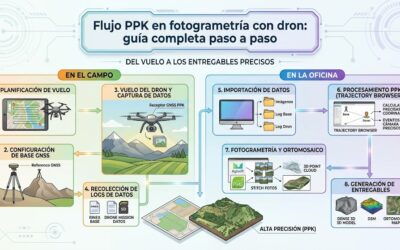 Flujo PPK en fotogrametría con dron: guía completa paso a paso