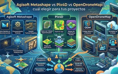 Agisoft Metashape vs Pix4D vs OpenDroneMap: cuál elegir para tus proyectos