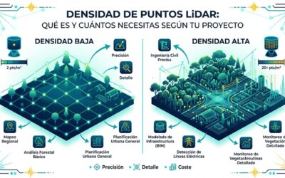 Densidad de puntos LiDAR: qué es y cuántos necesitas según tu proyecto