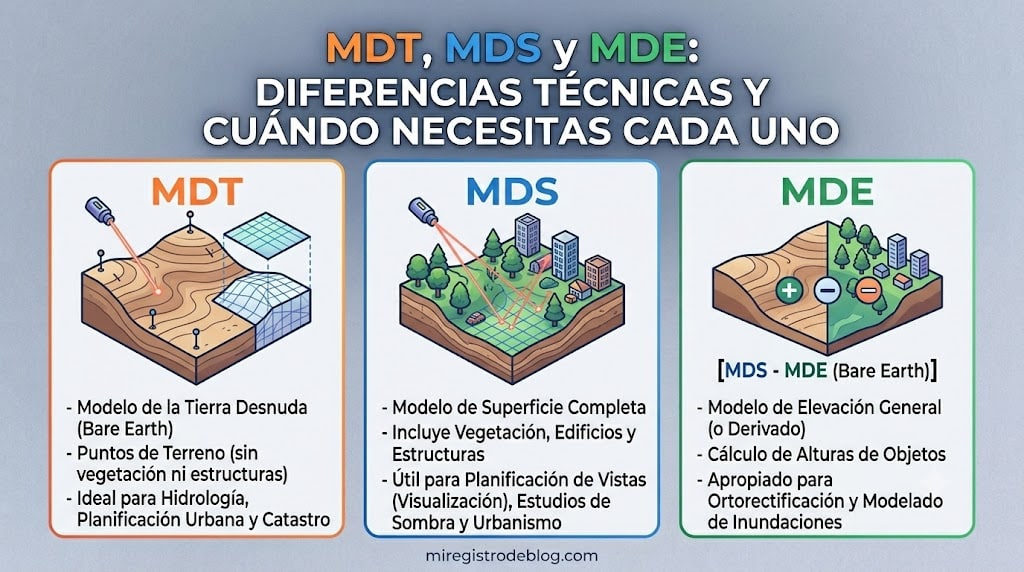 diferencias MDT MDS MDE topografía diferencias MDT MDS MDE topografía