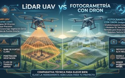 LiDAR UAV vs fotogrametría con dron: comparativa técnica para elegir bien