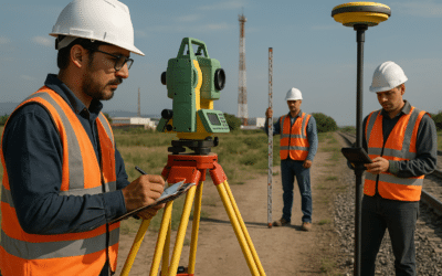 Topografía para infraestructura lineal: flujo técnico